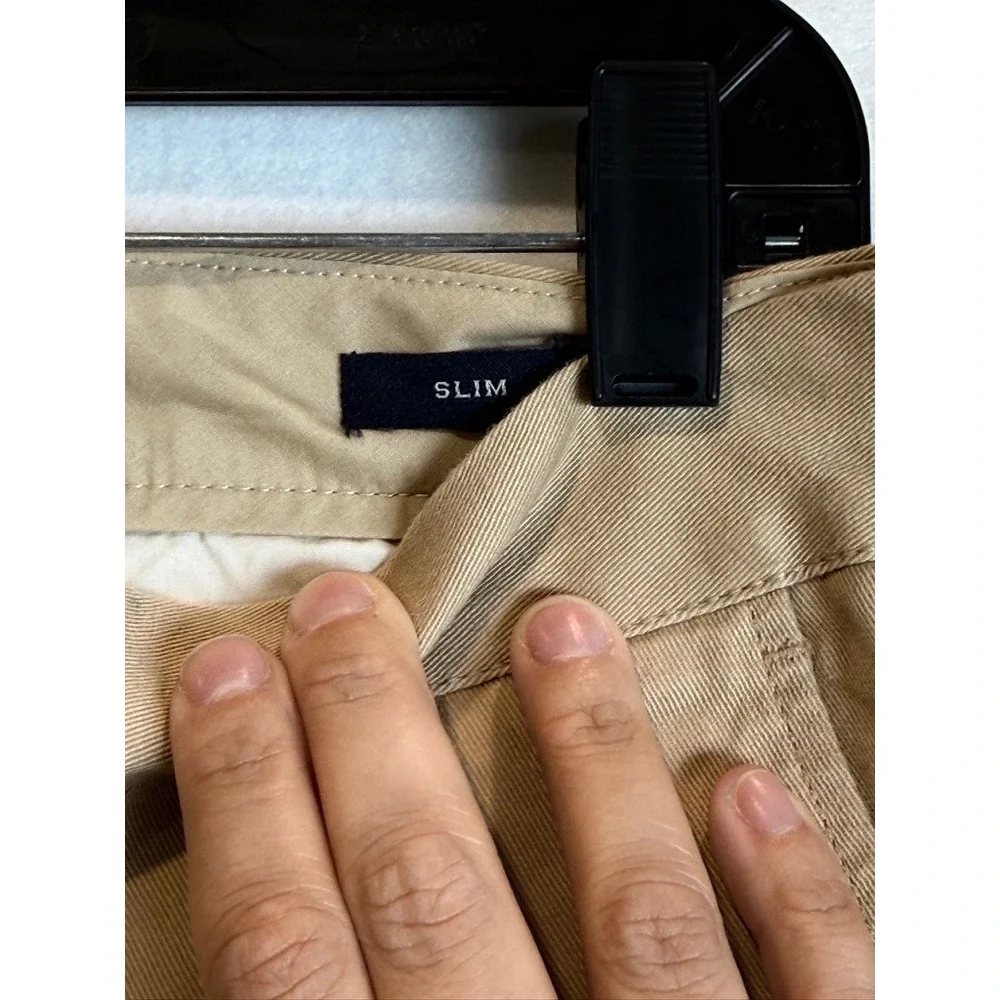 J.Crew Chino Pants Mens 30x30 Khaki Flex Slim Fit Flat Front J1081